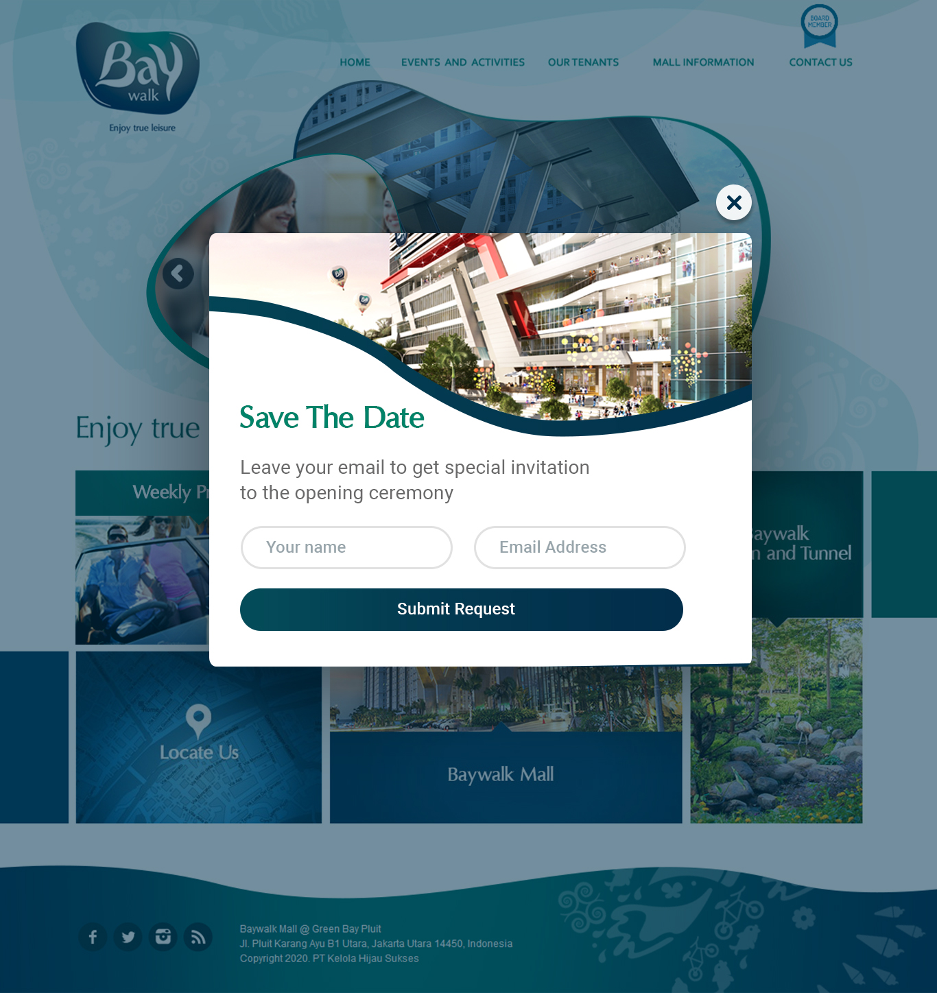 Komunigrafik ui-ux, web design and development Indonesia - Page Our Tenants Baywalk mall, Project Showcase and Portfolio Responsive Mobile, Mobile Apps, For Baywalk Mall Jakarta, Indonesia