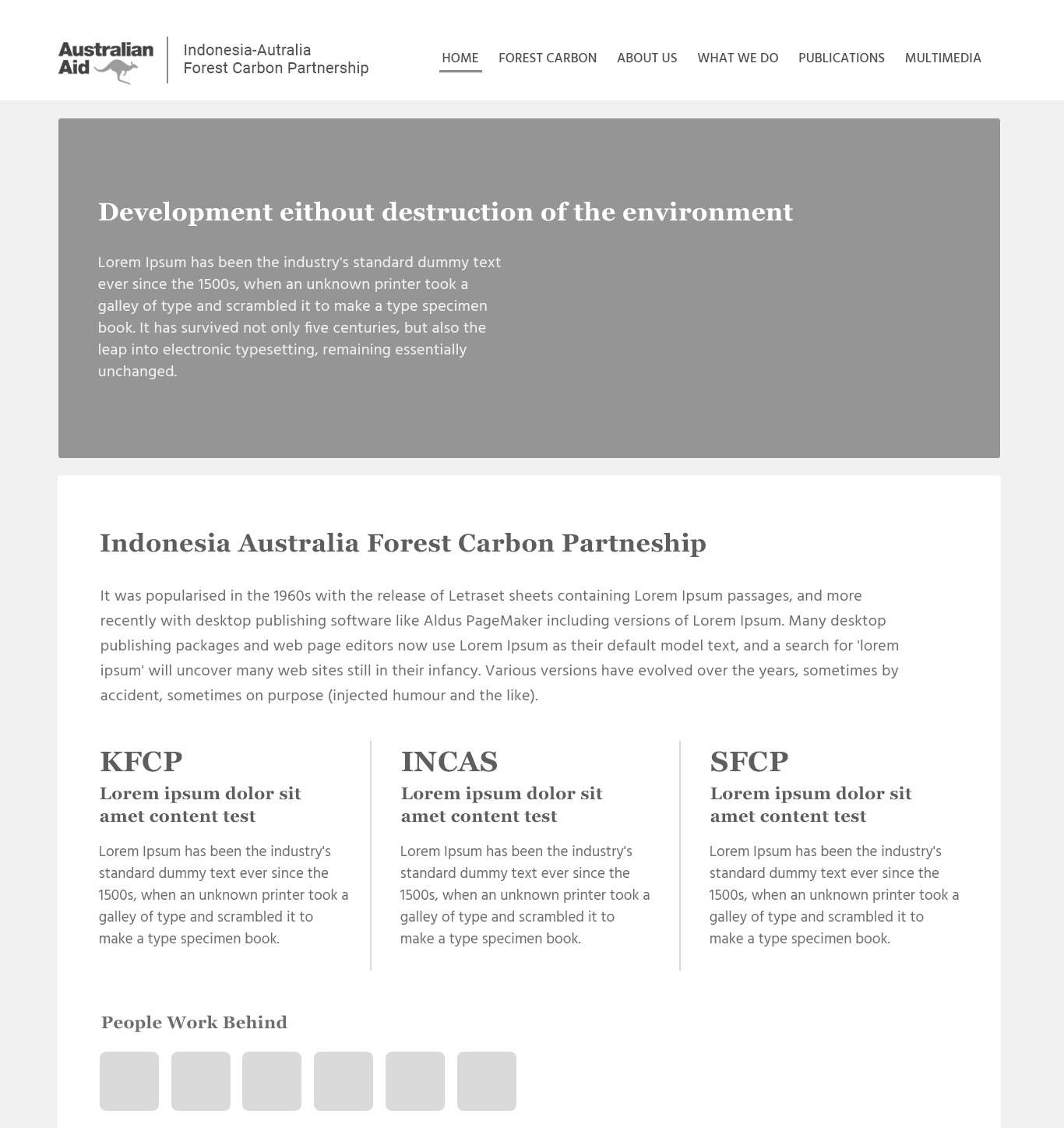 Komunigrafik, ui-ux web design and development Indonesia - Project Showcase and Portfolio for IAFC - Indonesia Australia Forest Carbon Partneship